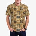 thumbnail image 1 of Vsdgher coffee Stamps Polo Shirts for Men, Men's Short Sleeve Stretch Polo Shirt, Shirts for Men-4X-Large, 1 of 6