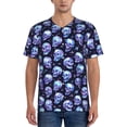 thumbnail image 1 of Vsdgher crystal Skull Mens T-Shirts Baseball Vintage Fashionable Lightweight Casual Crew Neck Slim Fit with Long Sleeves-X-Large, 1 of 7