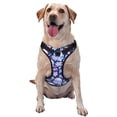 thumbnail image 1 of Vsdgher crystal Skull flower leaf Pattern Dog Harness,No Pull Pet Harness with Soft Padded Handle,Adjustable Reflective Vest with 2 Buckles,4 Slide Buckles,S-XL X-Large, 1 of 5