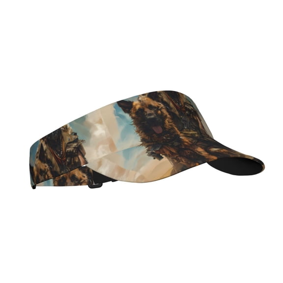 Vsdgher desert Man Shepherd Dog Print Adult Sunscreen Visor Cap,1 Piece of Sport Sun Visor Hats Adjustable Sun Hat for Outdoor Activities Fits for Women and Men (One Size)