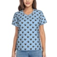 thumbnail image 1 of Vsdgher french Bulldog Face Women Shirts V Neck Short Sleeve Tops T-Shirt Basic Tees, S to 3XLXX-Large, 1 of 5