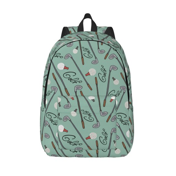 Vsdgher golf equipment Print Canvas Backpack Travel Rucksack Unisex Knapsack 15.7/17.7Inch Laptop Backpack for Work,College -Medium