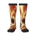 thumbnail image 1 of Vsdgher orange lightning Knee Socks, High Socks Long Stretchy Sock Women Knee High Stocking, Long Socks for Women, 1 of 6