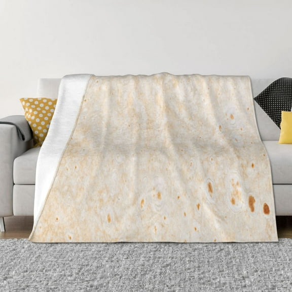 Vsdgher pita baked bread Pattern Fleece Throw Blanket, Horizontal Fleece Bedding Home Decor for Couch & Bed All Season Use -50"x40"