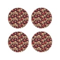 thumbnail image 1 of Vsdgher record Skull rock Leather Coasters for Drinks, Durable Drink Coasters 4 Set for Tabletop Protection, Luxurious Home Décor and Housewarming Gift ( {designName})Round Shape, 1 of 6