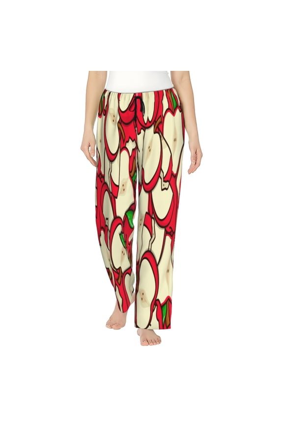 red Fruit Pajamas Pants for Women, Lounge for Women,Women’s Pajama Lounge Pants-Small
