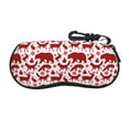 thumbnail image 1 of Vsdgher red plaid Moose Bunny bear Sunglasses Soft Case Neoprene Zipper Eyeglass Case, Zipper Portable Spectacle Cases for Men Women, 1 of 6