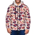 thumbnail image 1 of Vsdgher rock Skull record heart Mens Hoodies Zip Hoodie, Hoodies for Men, Zip-up Hooded Sweatshirt-, 1 of 5