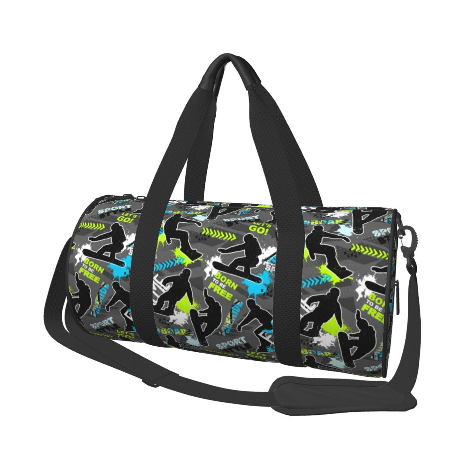 Vsdgher sport sonw board 45L Foldable Duffel Bag, Sports Gym Bag,Overnight Bag, Portable Weekender Bag for Airplanes