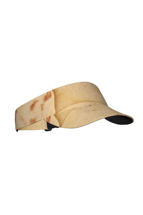 taco tortilla Print Adult Sunscreen Visor Cap,1 Piece of Sport Sun Visor Hats Adjustable Sun Hat for Outdoor Activities Fits for Women and Men (One Size)