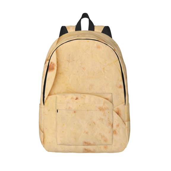 Vsdgher taco tortilla Print Canvas Backpack Travel Rucksack Unisex Knapsack 15.7/17.7Inch Laptop Backpack for Work,College -Small