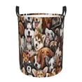 thumbnail image 1 of Vsdgher various dog breeds Waterproof Round Large Laundry Basket -Toy Storage Basket, Perfect as Hamper, Kids Room Storage, and Toy Containment-Medium, 1 of 6