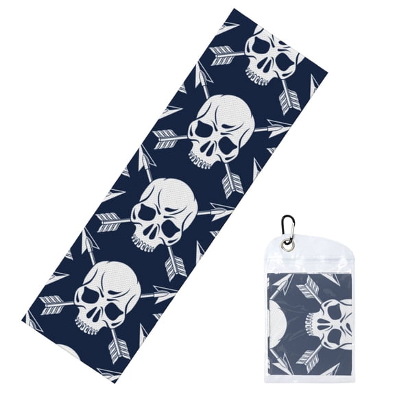 Vsdgher white arrow Skull Cooling Towel (40"x12"), Soft Breathable Chilly Towel, Ice Towel, Microfiber Towel for Sport, Workout & More Activities