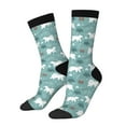 thumbnail image 1 of Vsdgher whiter Snow bear Print Crew Socks for Men & Women, Breathable Casual Athletic Ankle Socks, 1 of 6