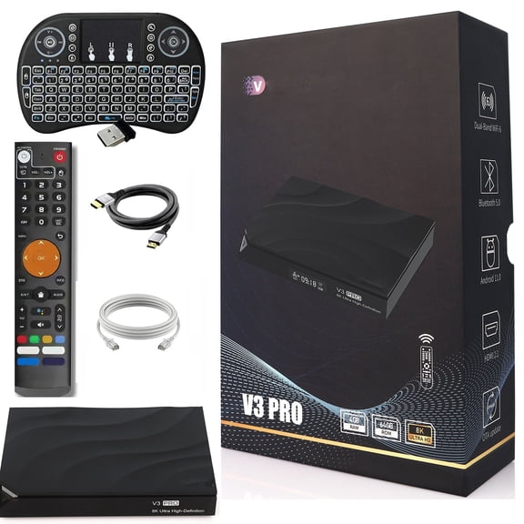 Vsee Box V3 Pro Android Media Player  2024 Newest Version 8K Ultra HD Voice Remote Smart Home Entertainment Device
