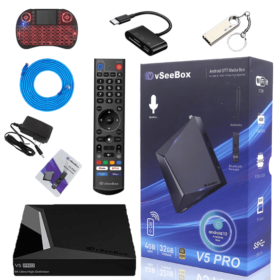 VseeBox V5 pro Smart TV Box 4GB +32GB with Voice Control Parental