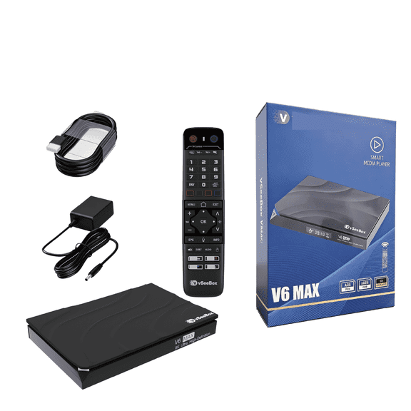 VseeBox v6 Max Tv Box Smart Android 14, 8K HD, HDMI and Wi-Fi Support Voice Control