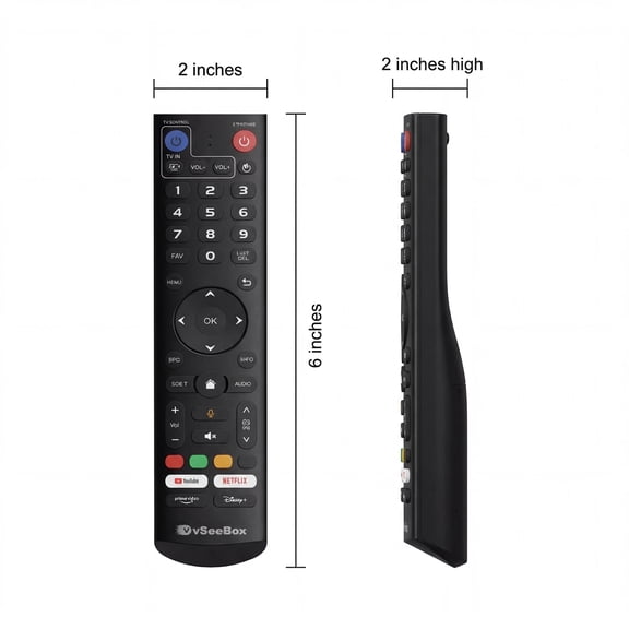 Vseebox Replacement Bluetooth Remote Control with Voice Input, Backlit Buttons, Compatible with V3 Pro, V3Plus, V5Pro and Elite Ultra