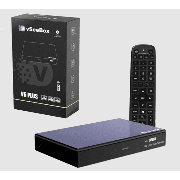 Vseebox V6 Plus Version Voice Control, 8K HDMI, Android 14, 4GB RAM, 64GB