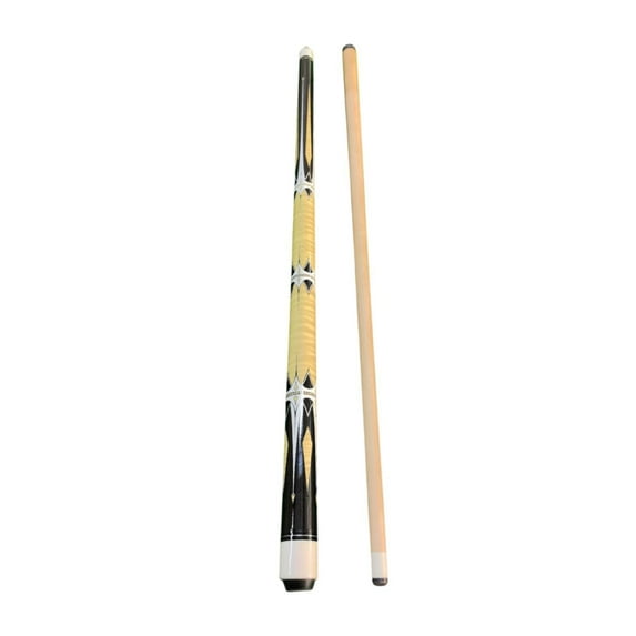 Vsenkes 1/2 Split Pool Cue Pool Stick Easily Install for Home Use Sturdy 57inch Long Yellow