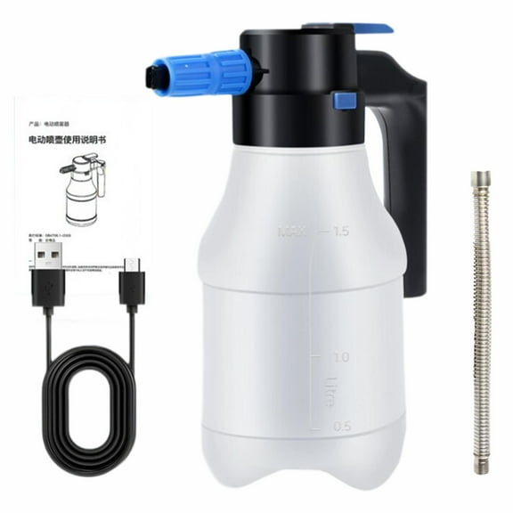 Vsenkes 1.5 Liters Car Electric Foaming Set White 28x11.5cm for Car Cleaning