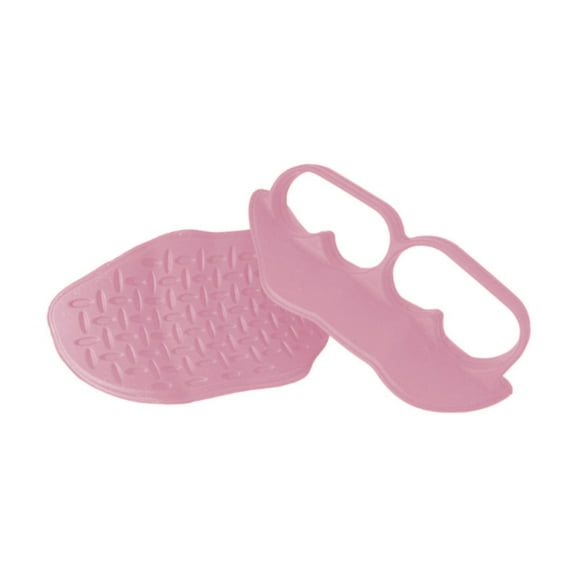 Vsenkes 1 Pair Weight Lifting Grips Gym Hand Grips for Deadlift Fitness Calisthenics Pink