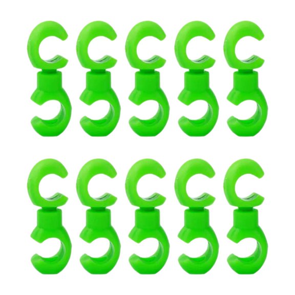 Vsenkes 10 Pieces Bike Cable Clasps, Clip Rotatable Maintenance Guide Clips Compact Bicycle Brake Cables Bike Brake Cables for Riding Green
