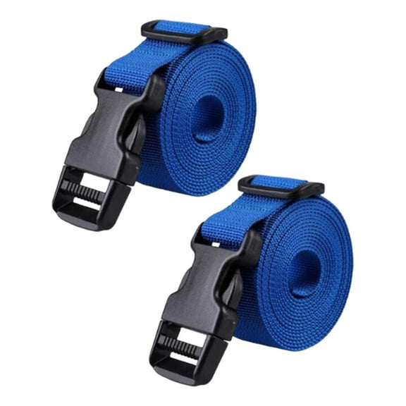 Vsenkes 2 Pieces Bag Straps Packing 100 cm for Suitcase Bag Lashing Straps Blue