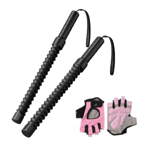 Vsenkes 2 Pieces Battle Ropes Fitness Equipment Steel Weighted Battle Ropes C