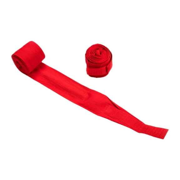 Vsenkes 2 Pieces Boxing Hand Wraps Cotton Boxing Wraps for Taekwondo Home Gym Sports 3m Red