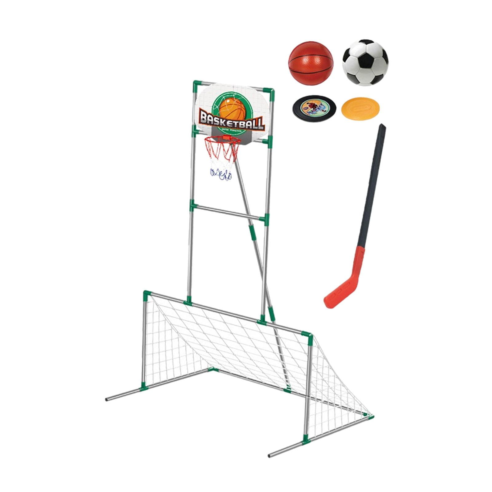 Vsenkes 3 in 1 Kids Basketball Hoop Basketball Goal for Boys Girls Gifts Hockey Game