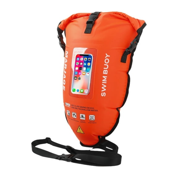 Vsenkes 30L Highly Visible Swim Buoy Float for Training Open Water Swimming Swimmers Pink