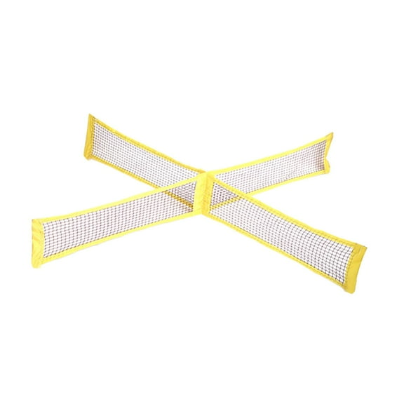 Vsenkes 4 Way Volleyball and Badminton Net Four Square Volleyball Game for Park Lawn 2metersx0.3meter