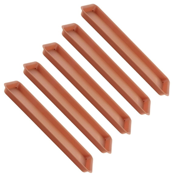 Vsenkes 5 Pieces Plant Saucers Planter Trays Sturdy Rectangular Flower Pot Saucers Plant Water Drip Trays for Balcony Windowsill Yard Red