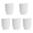thumbnail image 1 of Vsenkes 5 Pieces Self Watering Plant Pots Desk Planters for Restaurant Balcony Patio White 12x14.5cm, 1 of 9