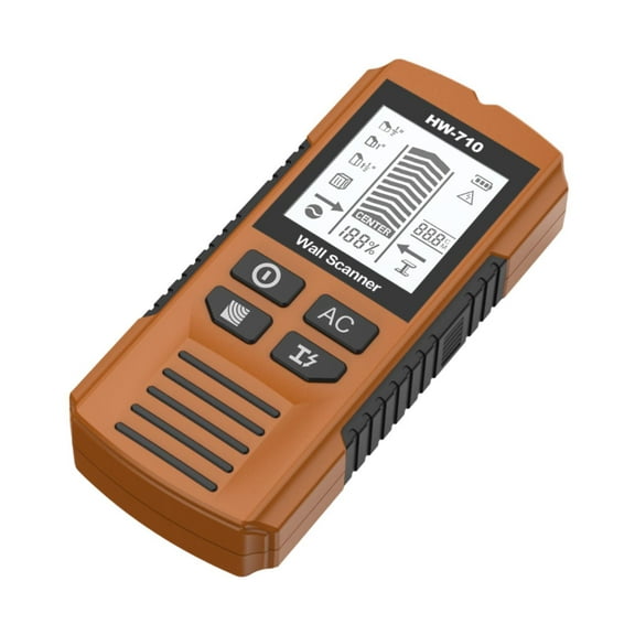 Vsenkes 5 in 1 Wall Scanner Auto Calibration 15x6.7x3cm with Audio Alarm Yellow