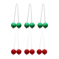 Vsenkes 6 Pieces Ladder Balls Backyard Game Indoor or Outdoor Activities Replacement Red and Green