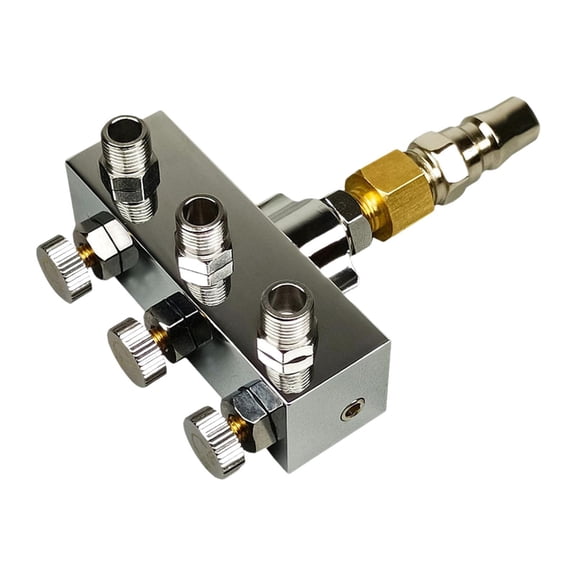 Vsenkes Airbrush Air Hose Splitter Airbrush Air Hose Adapters Splitter Airbrush Pipe 3 Heads 10x7.1x3.4cm