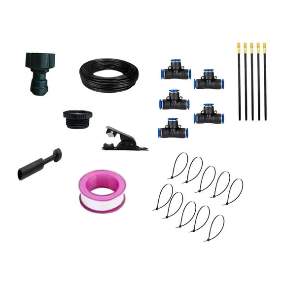 Vsenkes Automatic Irrigation Kit Self Watering System Lawn Greenhouse Misting System 5m PE Hose