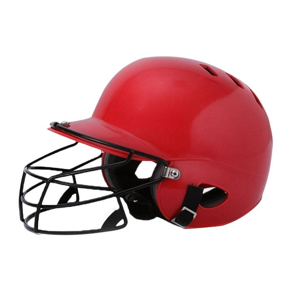 Vsenkes Baseball Batting Helmet Breathable with for Match Tournament Sports Red