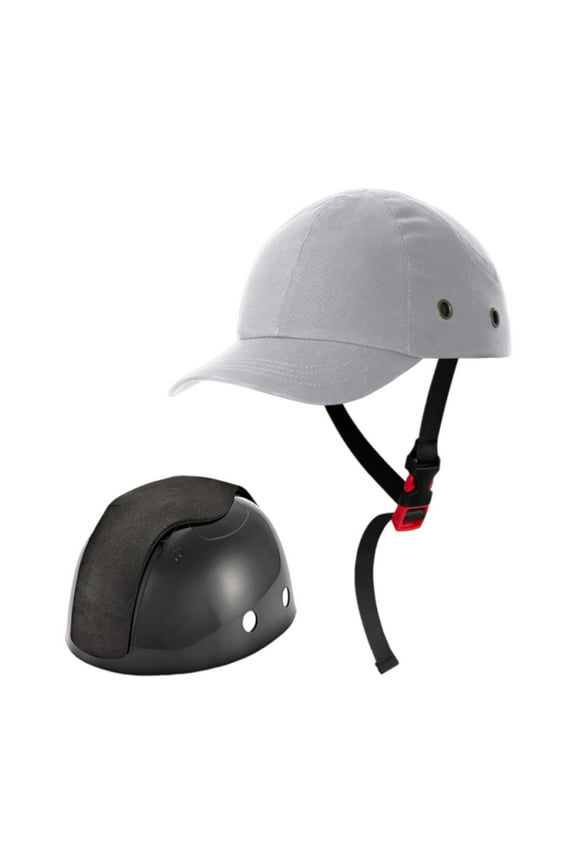 Baseball Bump Hat Adjustable Men Baseball Hat for Factory Workshop Gardening Gray
