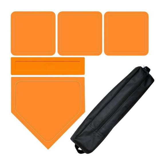 Vsenkes Baseball Softball Base Baseball Accessories for Backyard Game Indoor Outdoor Orange
