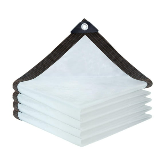 Vsenkes Clear Tarpaulin Clear Tarp Convenient Rainproof Insulation Shed Cloth Garden Plant Cover for Plants Garden Porch Chicken Coop 4x5 m