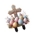 thumbnail image 1 of Vsenkes Easter Yard Sign Decor Waterproof Outdoor Decoration for Garden Path Outdoor 1x Cross, 1 of 9