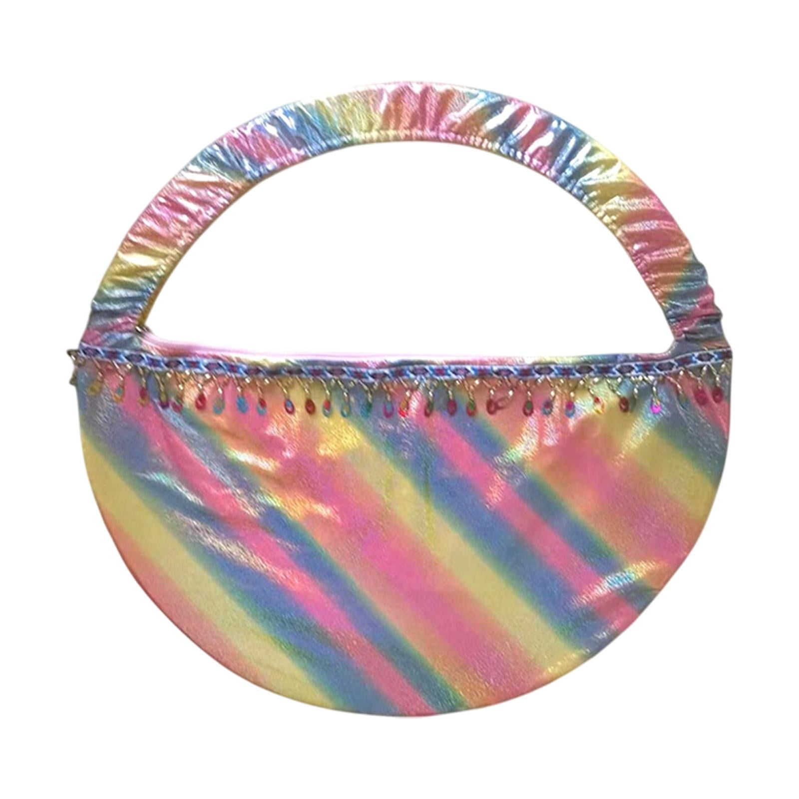 ZAOJUN Rainbow Mermaid Scale Halloween Bucket - Reusable Candy Basket & Party Tote Bag
