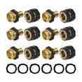 thumbnail image 1 of Vsenkes Garden Hose Quick Connector 3/4 inch,Adapters Easy Connection Water Hose Quick Connect Fittings Male and Female for Yard Lawn 6 Sets, 1 of 9