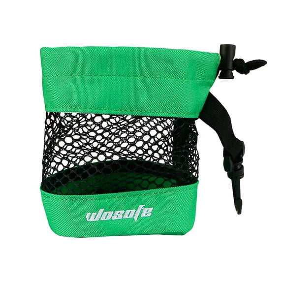 Vsenkes Golf Ball Container Lightweight Golf Accessory Mesh Golf Ball Pouch Green Small