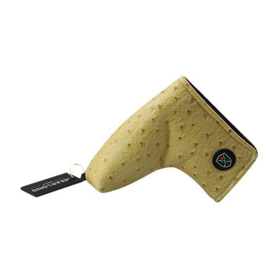 Vsenkes Golf Club Cover Golf Putter Cap Protector Funny Guard Golf Putter Head Cover patternKhaki