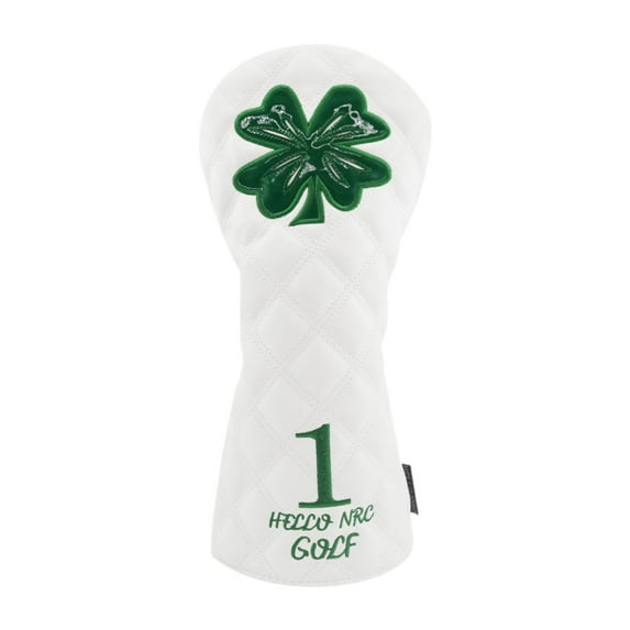 Vsenkes Golf Club Head Cover Golf Cue Protect Case Golf Headcover for Adults Outdoor Driver White