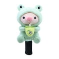thumbnail image 1 of Vsenkes Golf Wood Head Cover Club Head Cover Cute Pork Transport Protection Plush Golfer Green for Driver, 1 of 9